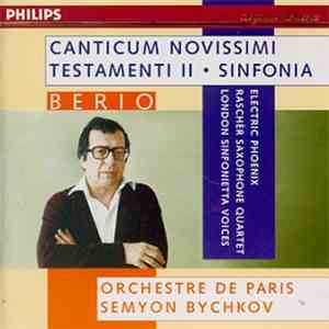 Berio - Canticum Novissimi Testamenti II - Sinfonia download mp3 flac
