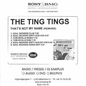 The Ting Tings - That's Not My Name (Remixes) download mp3 flac